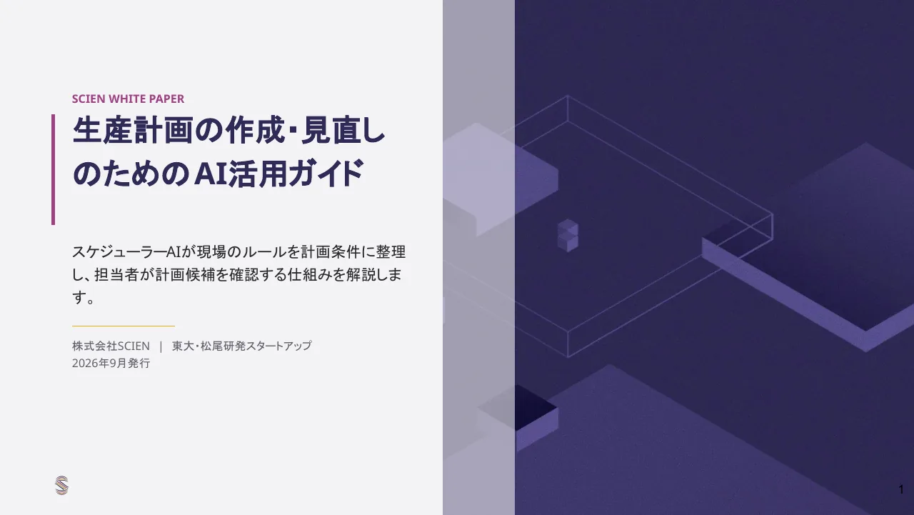 スケジューラーAI資料の表紙
